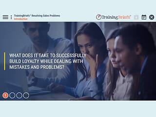 TrainingBriefs® Resolving <mark>Sales</mark> Problems