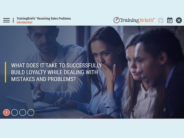 TrainingBriefs® Resolving Sales Problems