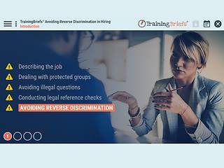 TrainingBriefs® Avoiding Reverse Discrimination in <mark>Hiring</mark>