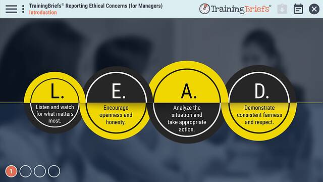 TrainingBriefs® Reporting Ethical Concerns (for Managers)