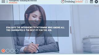TrainingBriefs® Evaluating the Interview