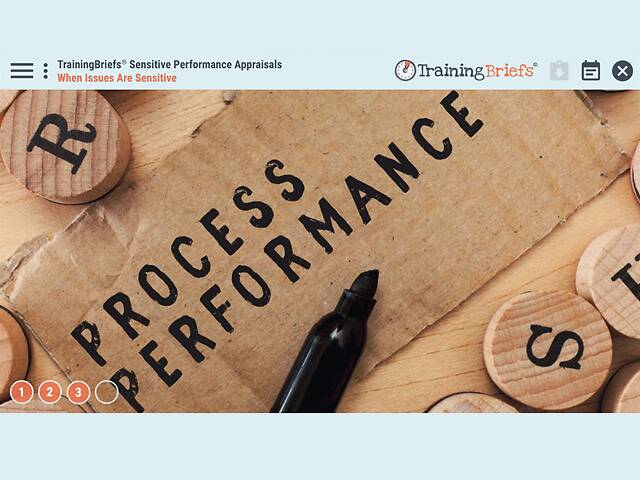 TrainingBriefs® Sensitive Performance Appraisals