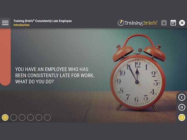 TrainingBriefs® Consistently Late Employee