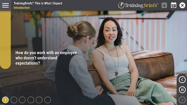 TrainingBriefs® This Is What I Expect