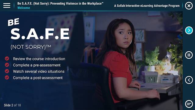 Be S.A.F.E. (Not Sorry): Preventing Violence in the Workplace™ (Advantage Course)