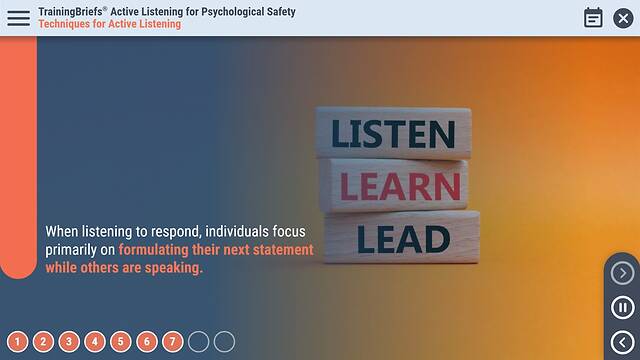 TrainingBriefs® Active Listening for Psychological Safety