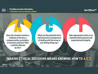 Got Ethics?® Providing Accurate Information