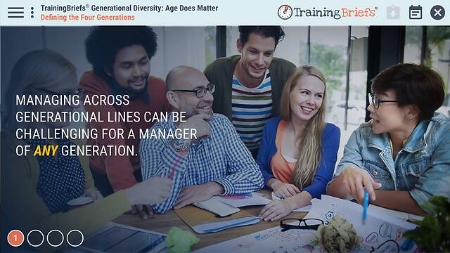 TrainingBriefs® Generational Diversity: Age Does Matter