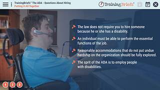 TrainingBriefs® The ADA - Questions About Hiring